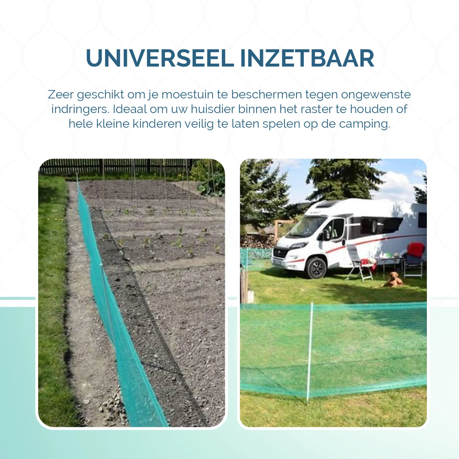 Garten Abgrenzungsnetz mit einer Maschenweite von 0,5 cm, 80 cm hoch, 20 m – Euro-Netz Universal – Bild 4