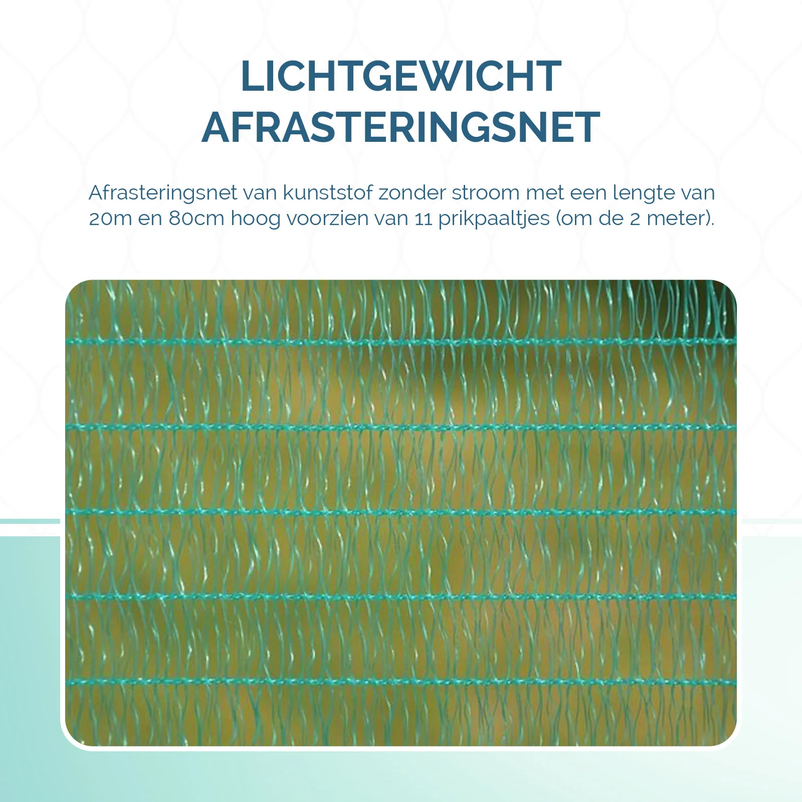 Garten Abgrenzungsnetz mit einer Maschenweite von 0,5 cm, 80 cm hoch, 20 m – Euro-Netz Universal – Bild 5