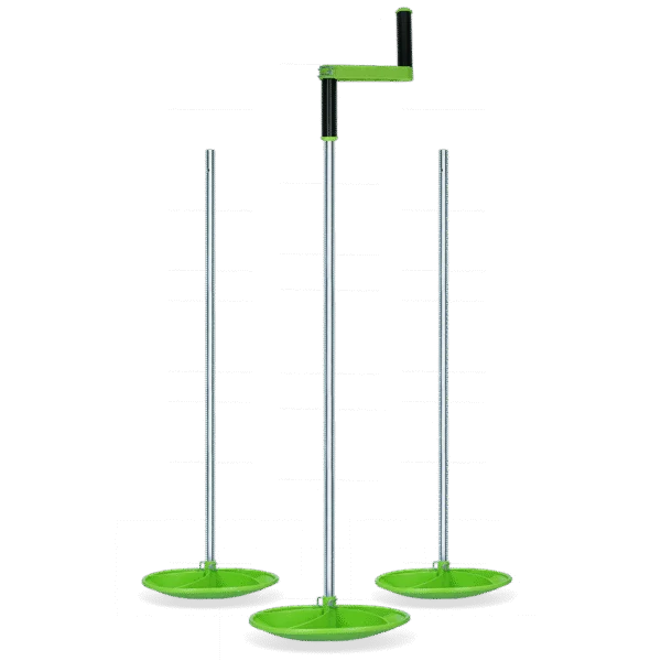 Aufrollhilfe für Schafnetze für Zäune bis 125 cm, 3 Stäbe und 1 Kurbel – Twist Butler