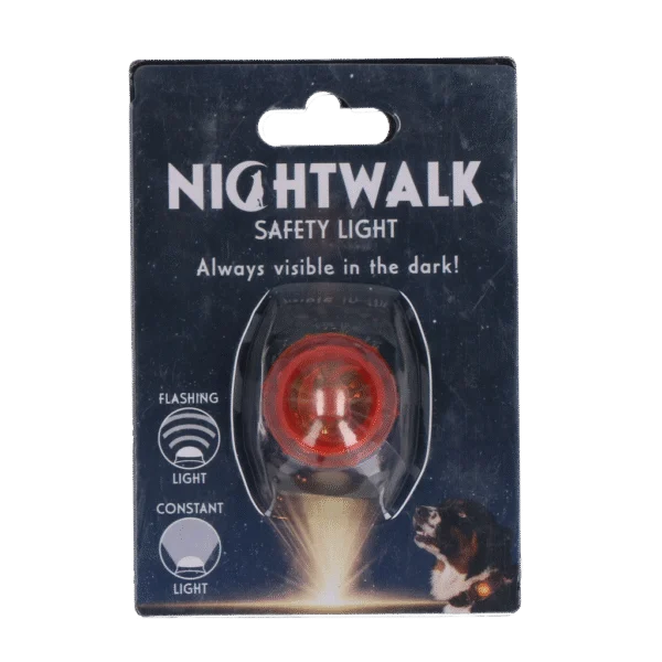 Sicherheitslicht für Hundehalsband, Orange, 2 Lichtmodi – Nightwalk Safety Light