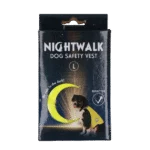 Sicherheitsweste für Hunde mit reflektierenden Details und Klettverschluss, Gelb, L – Nightwalk Safety Vest