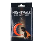 Hundewarnweste mit reflektierenden Details und Klettverschluss, Orange, L – Nightwalk Safety Vest