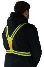 Sicherheitsgeschirr mit LED Beleuchtung, verstellbar, gelb – Nightwalk Human Safety Harness – Bild 4