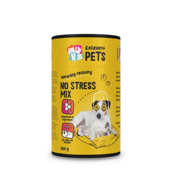 Ergänzungsfuttermittel Pulver für Hunde und Katzen bei Anspannung, 250 g – Excellent Pets No Stress Mix
