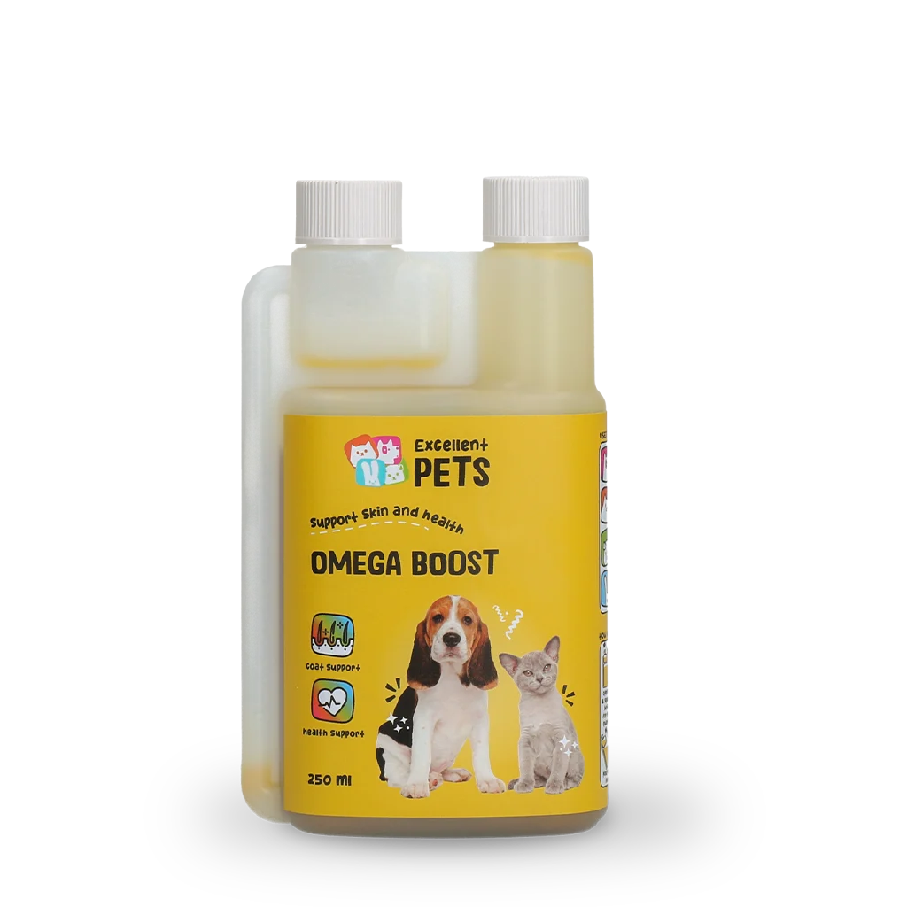 OMEG0015.png Omega Öl für Hunde mit pflanzlichen Ölen, 250 ml – Excellent Pets Omega Boost – Bild 1