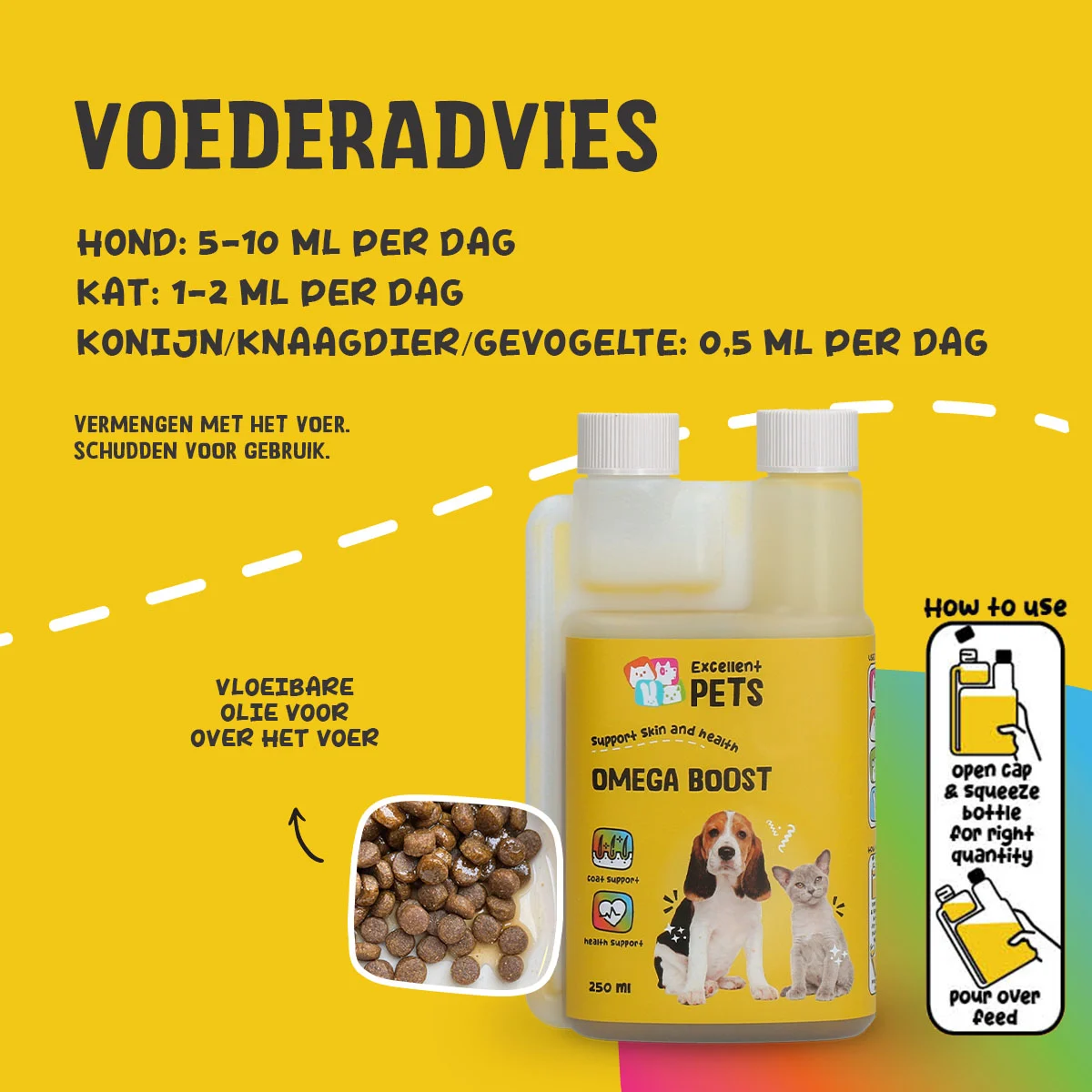 Omega Öl für Hunde mit pflanzlichen Ölen, 250 ml – Excellent Pets Omega Boost – Bild 2