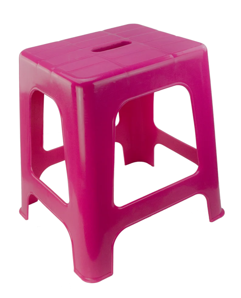 Aufstiegshilfe und Sitz mit 1 Stufe, Rosa, 41 cm hoch – Vplast – Bild 1