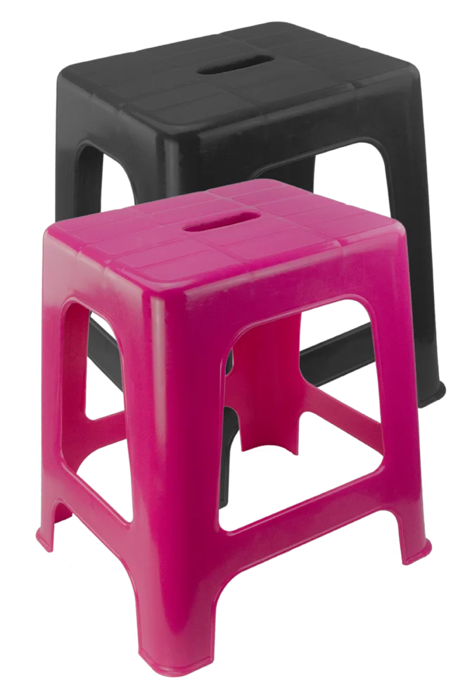 Aufstiegshilfe und Sitz mit 1 Stufe, Rosa, 41 cm hoch – Vplast – Bild 2