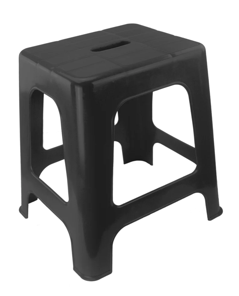 Aufstiegshilfe und Sitz mit 1 Stufe, schwarz, 41 cm hoch – Vplast – Bild 2