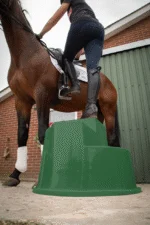 Aufstiegshilfe mit 3 rutschhemmenden Stufen, grün, 53 cm – Excellent Horse – Bild 5