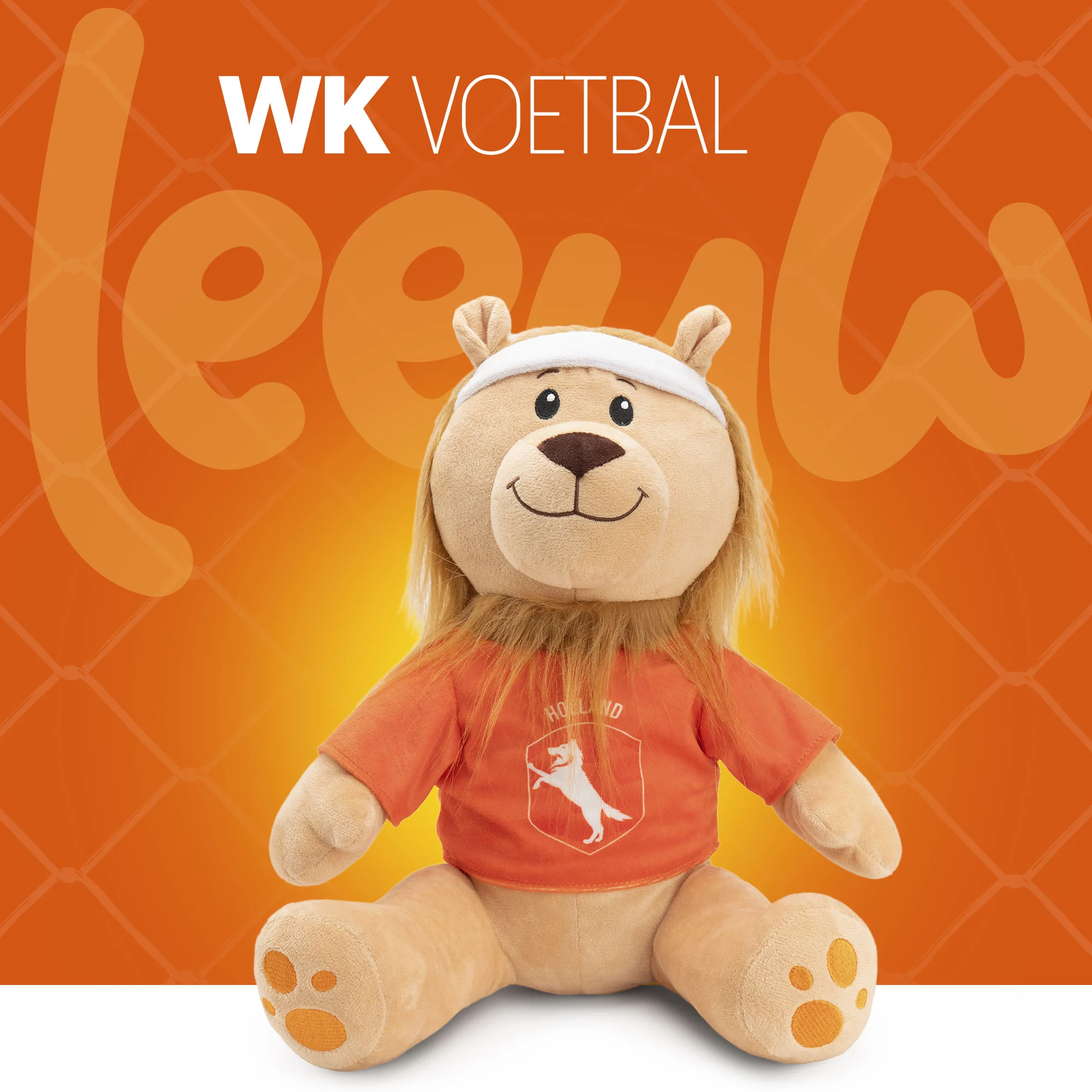 Plüsch Hundekuscheltier Löwe, Orange, 34 cm – Holland Oranje Löwe L – Bild 2