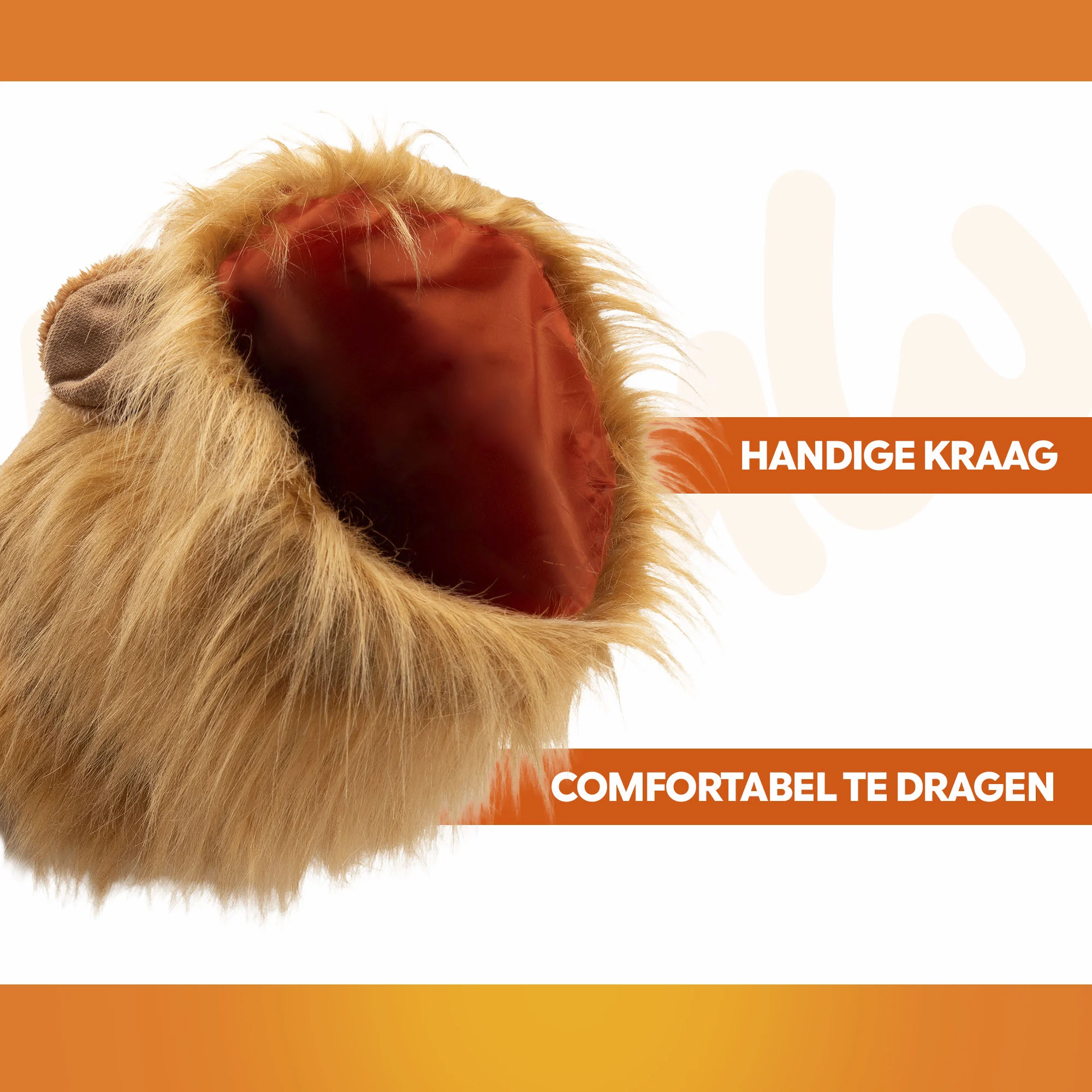 Löwenmähne für Hunde Orange L – Holland Oranje Manen Tooi – Bild 3
