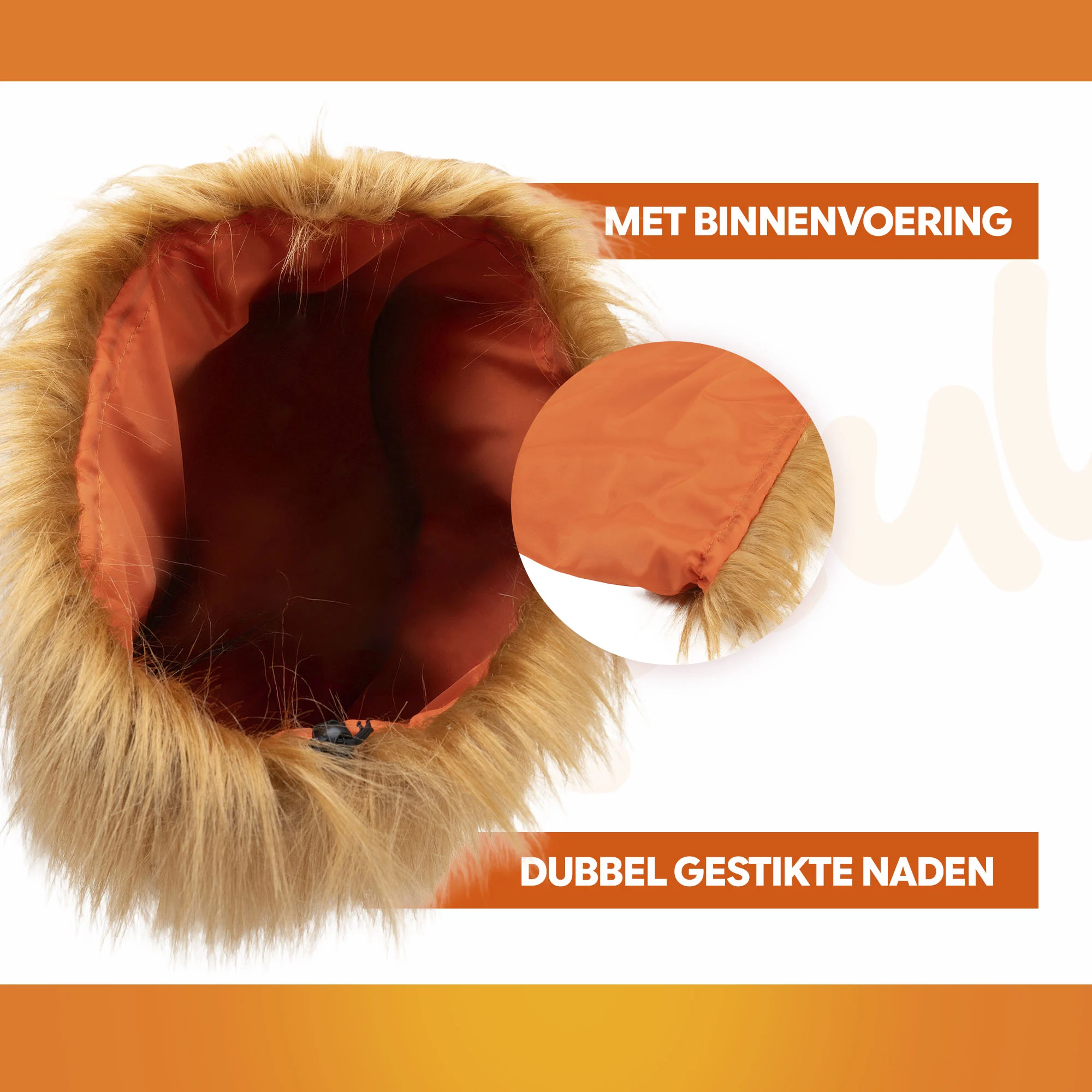 Orangefarbene Löwenmähne für Hunde S – Holland Oranje Löwenmähne – Bild 6