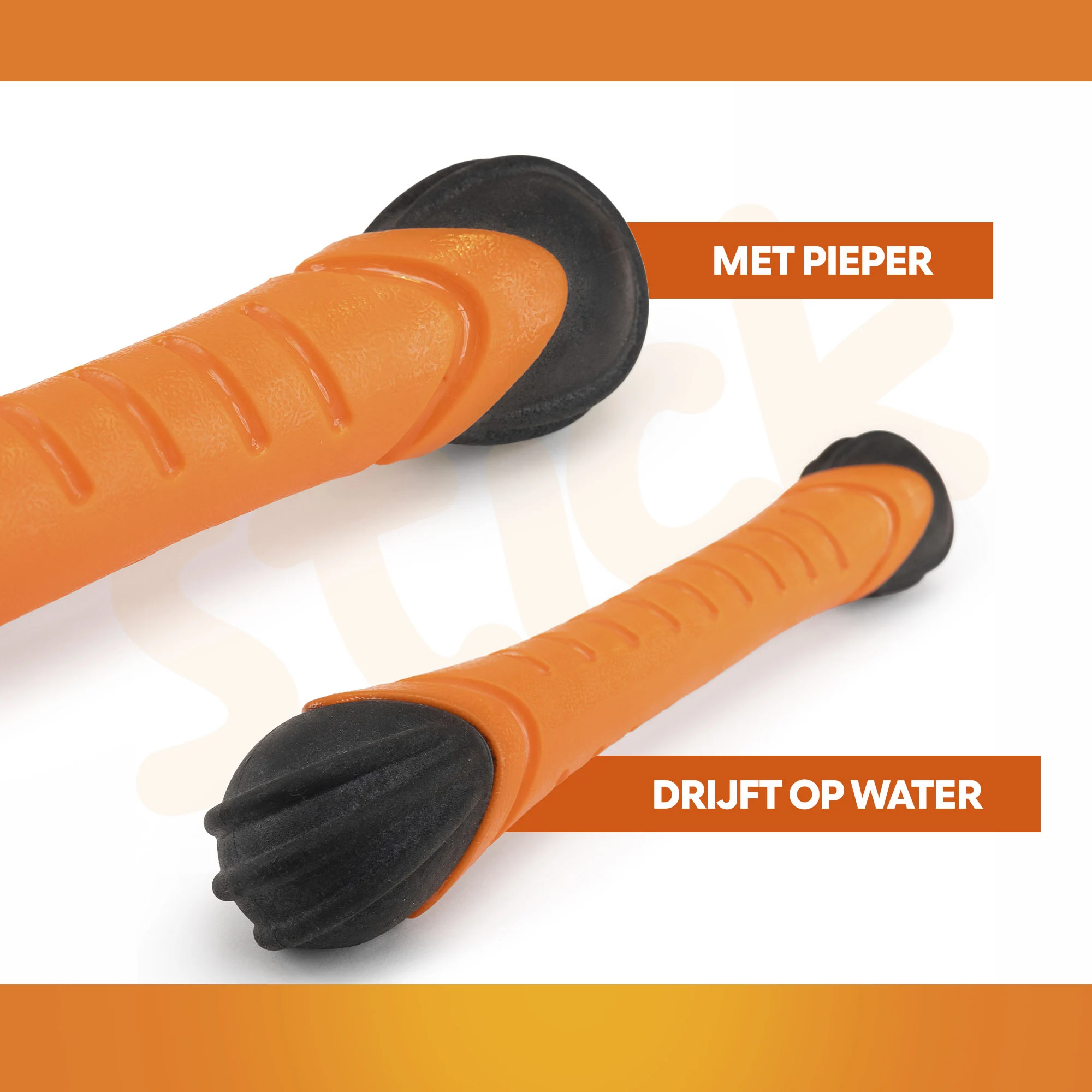 Schwimmender Apportierstick mit Quietscher S 24 cm – Holland Oranje Apportierstick – Bild 3