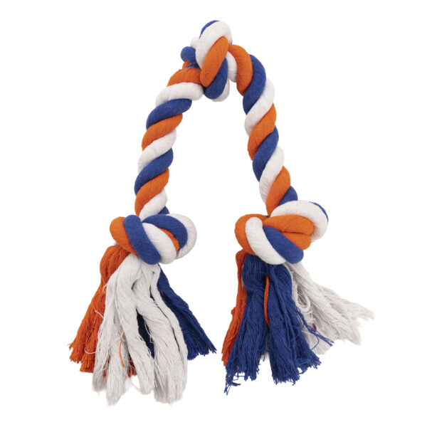 Hundeseil aus geflochtener Baumwolle mit Knoten – Holland Oranje Zerrseil