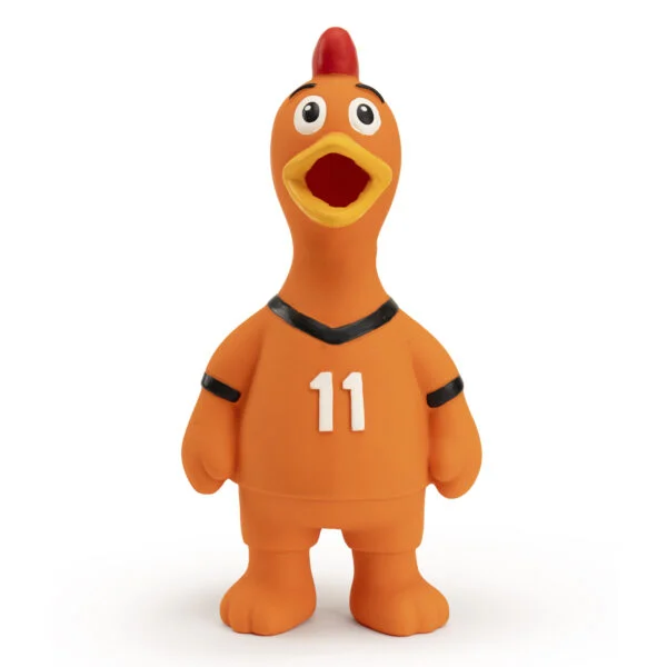 Hundespielzeug in Hühnerform aus Latex, Orange – Holland WM Huhn