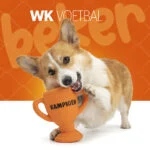 Latex Hundespielzeug in Becherform, Orange – Holland WK Beker – Bild 2