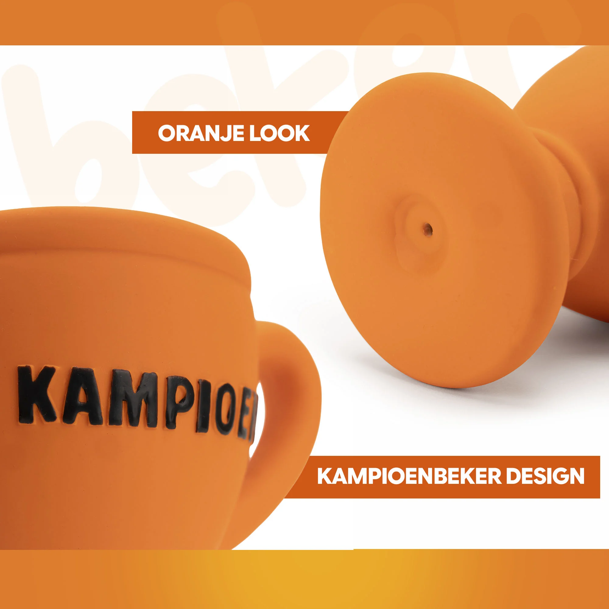 Latex Hundespielzeug in Becherform, Orange – Holland WK Beker – Bild 5