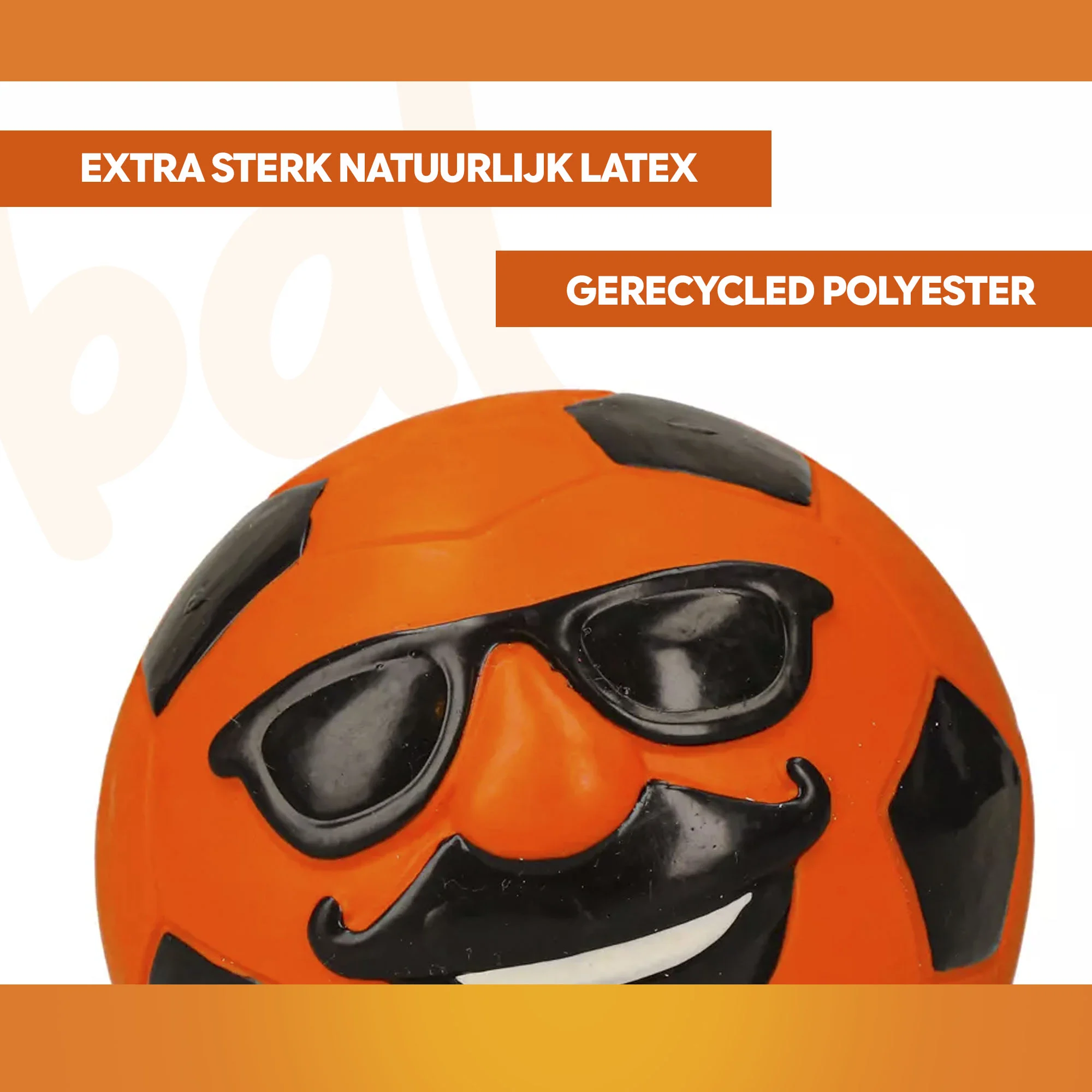 Latex Hundespielzeug mit Quietscher Oranje M – Holland Mr. Dutch – Bild 5