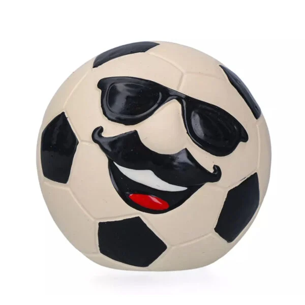 Latex Hundespielzeug mit Quietscher Orange L – Holland Mr. WK Soccer