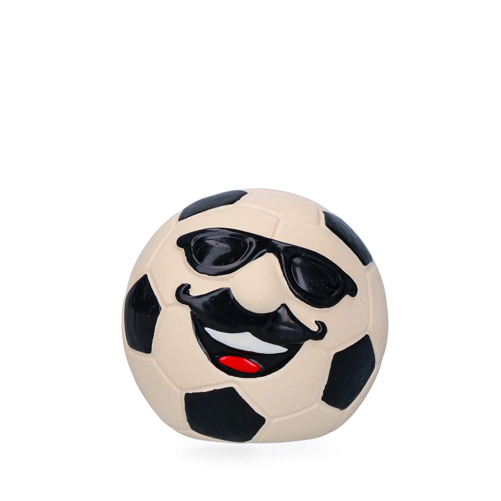 Latex Hundespielzeug mit Quietscher Orange M – Holland Mr. WK Soccer – Bild 1