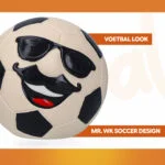 Latex Hundespielzeug mit Quietscher Orange M – Holland Mr. WK Soccer – Bild 3