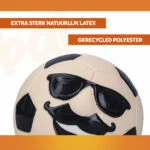 Latex Hundespielzeug mit Quietscher Orange M – Holland Mr. WK Soccer – Bild 5