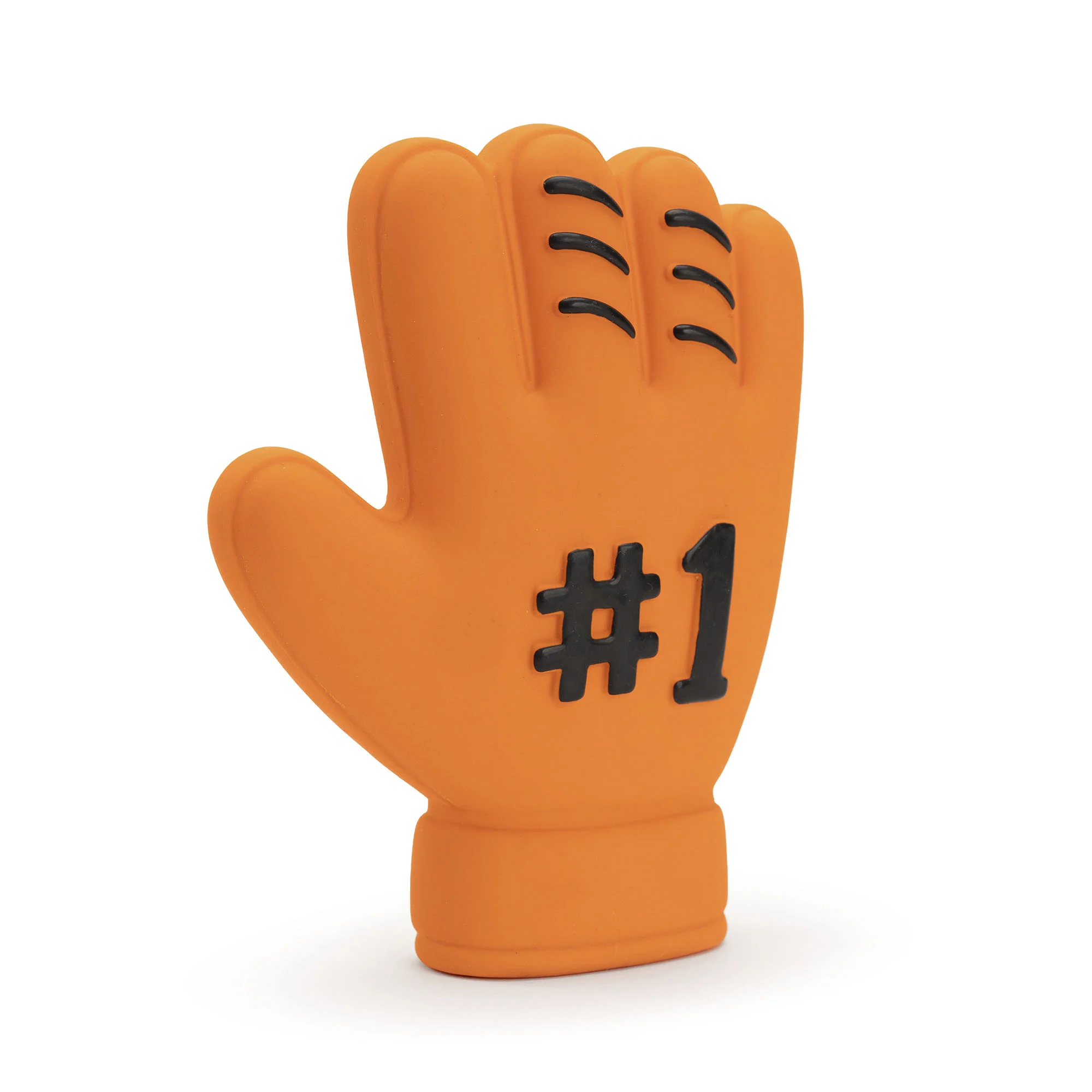 ORAN0024_00.jpg Hundespielzeug in Handschuhform aus Latex, Orange – Holland WM Handschuh – Bild 1