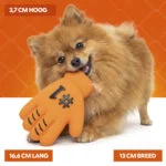 Hundespielzeug in Handschuhform aus Latex, Orange – Holland WM Handschuh – Bild 4