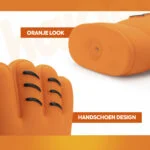 Hundespielzeug in Handschuhform aus Latex, Orange – Holland WM Handschuh – Bild 5