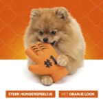 Hundespielzeug in Handschuhform aus Latex, Orange – Holland WM Handschuh – Bild 6