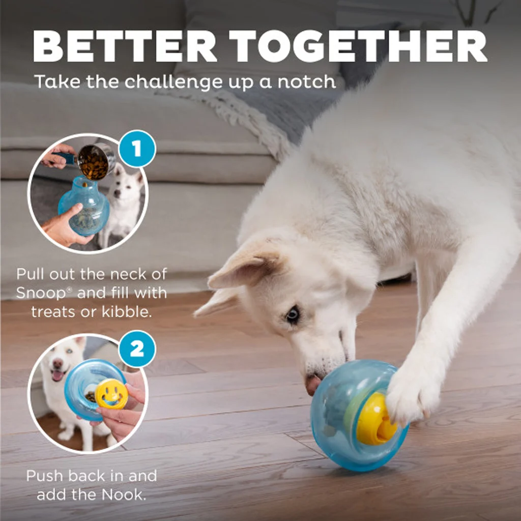 Futterball aus TPE, gelb, 6 x 6 cm – Outward Hound (Kyjen) Orbee-Tuff Nooks – Bild 6
