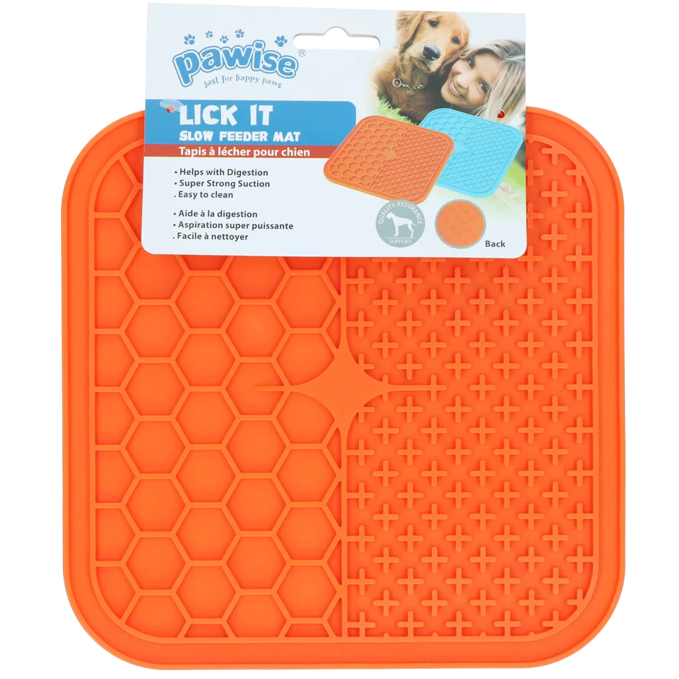 PAWI11066.png Leckmatte für Hunde mit Saugnäpfen, 21 x 21 cm, assortiert – Pawise Dog Lick Mat – Bild 1