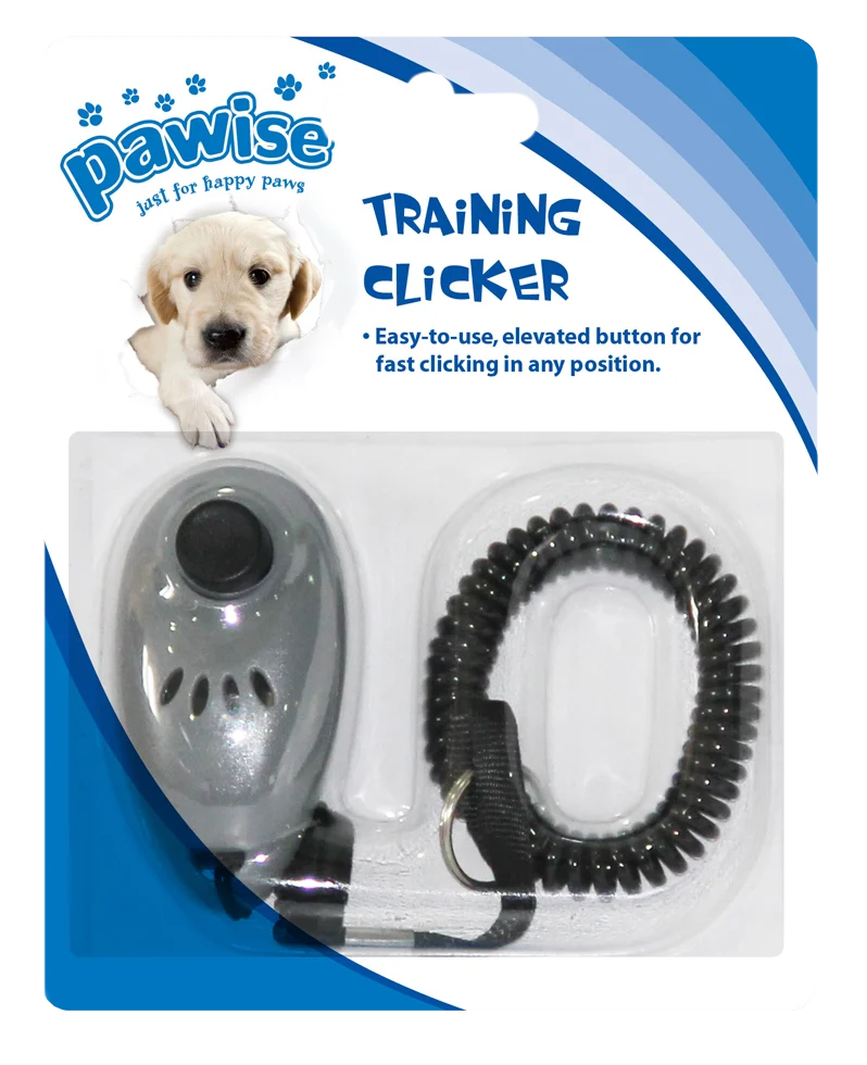 Hundeklicker mit Befestigung für Handgelenk oder Leine – Pawise Training Clicker – Bild 1
