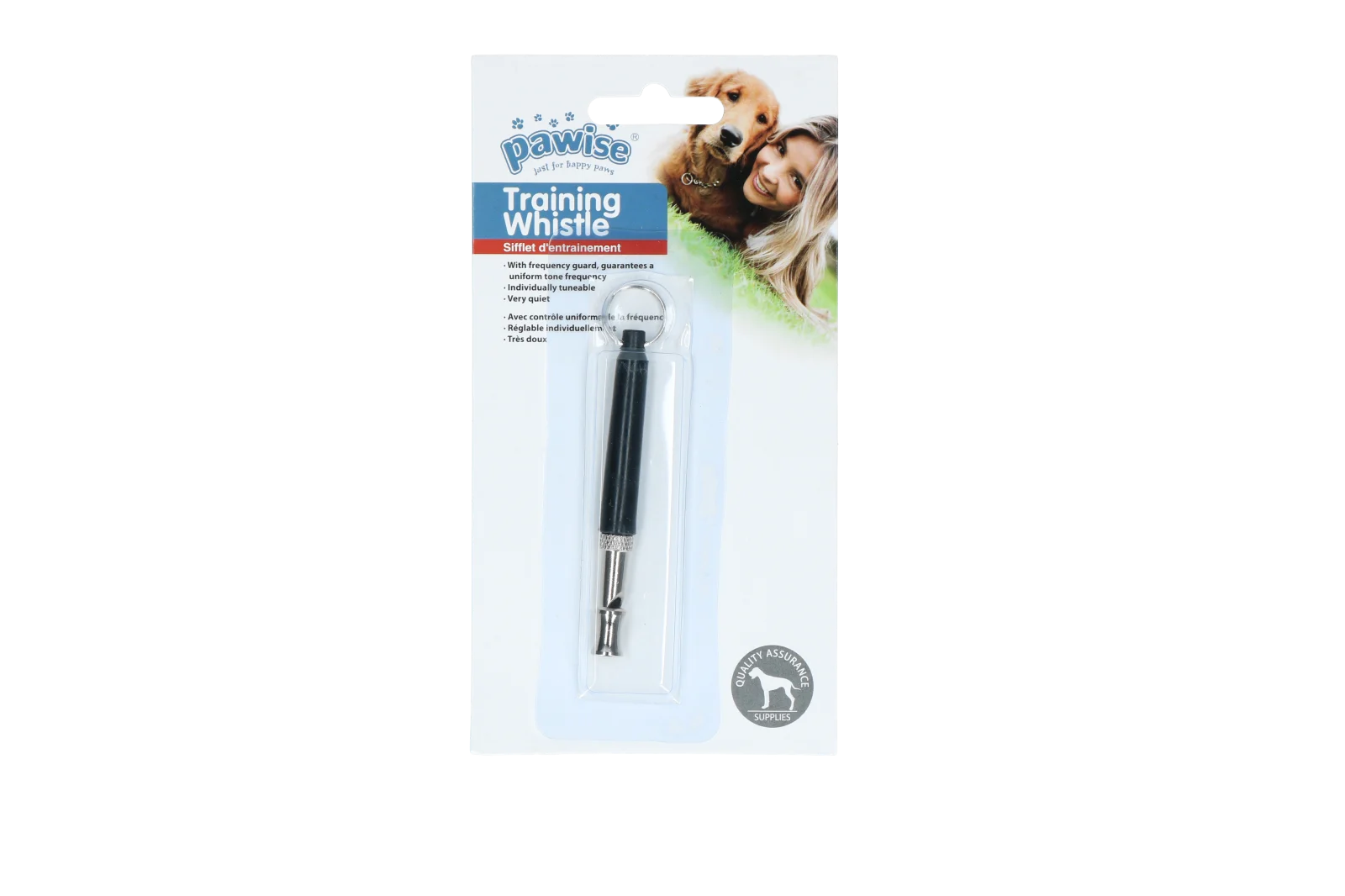 PAWI11426.png Hundepfeife mit leisem Ton, schwarz, 8 cm – Pawise Dog Training Whistle – Bild 1