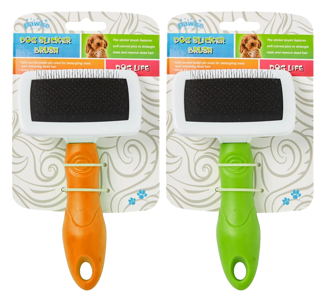 Slicker Bürste für Hunde mit weichen Borsten, 11 cm – Pawise Dog Slicker Brush M – Bild 1