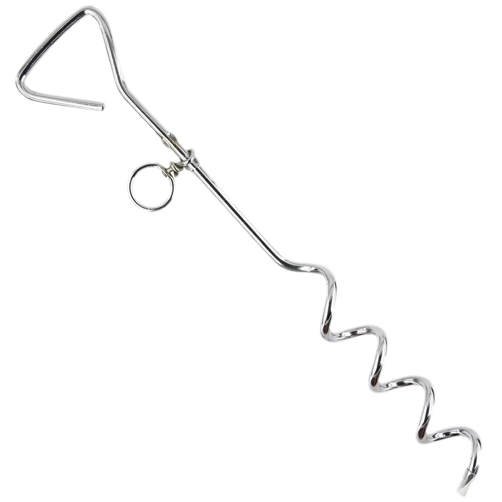Anbindepflock mit Spirale für Hundeleine, 8 mm x 40 cm – Pawise – Bild 1