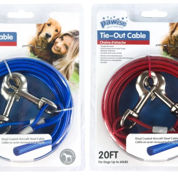 Anbindeleine aus vinylbeschichtetem Stahlkabel, 7 m – Pawise Tie Out