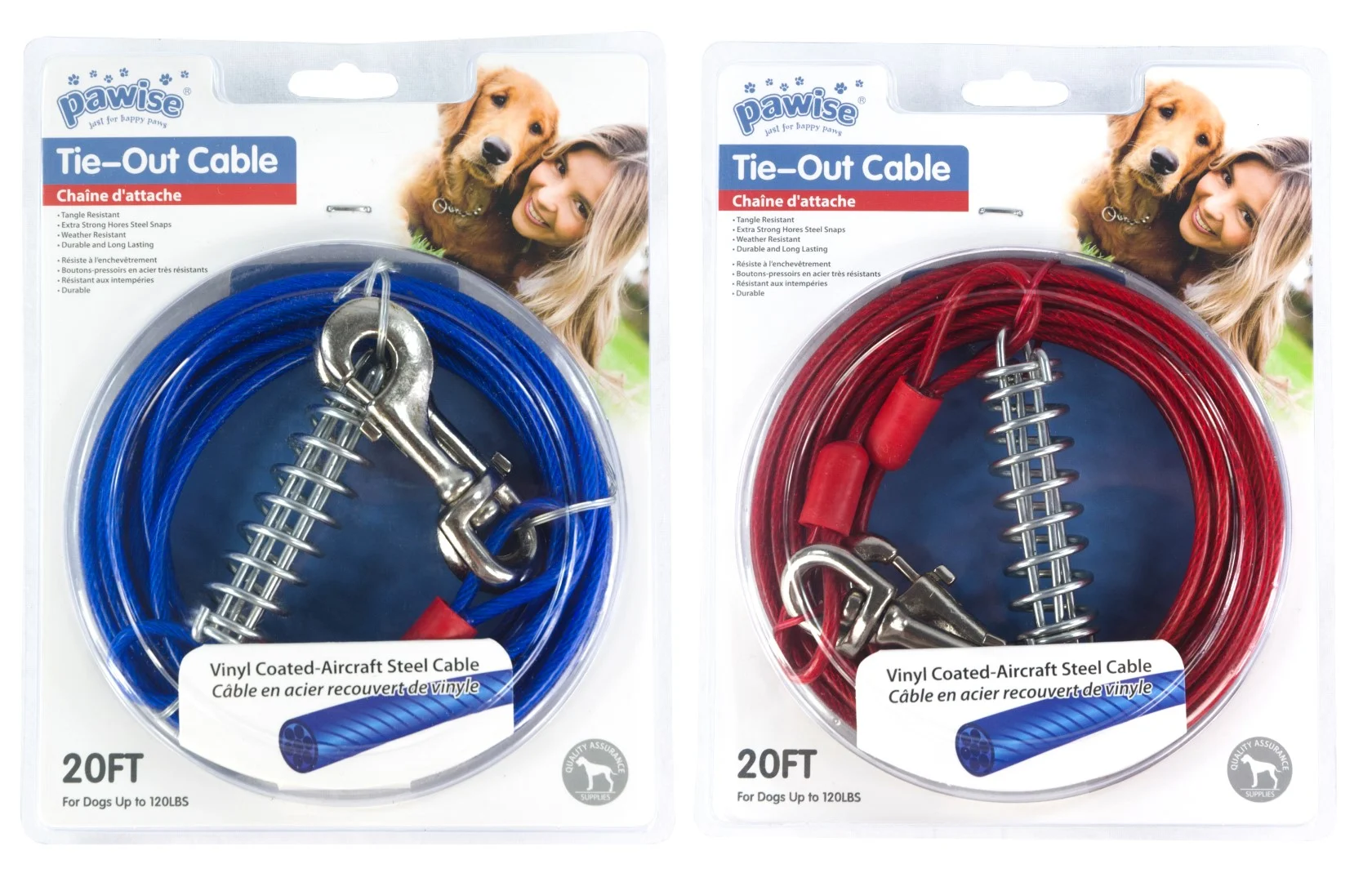 PAWI115131.jpg Anbindeleine aus Stahlseil mit Vinyl, 7 m – Pawise Tie Out Heavy Duty – Bild 1