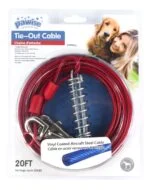 Anbindeleine aus Stahlseil mit Vinyl, 7 m – Pawise Tie Out Heavy Duty – Bild 2