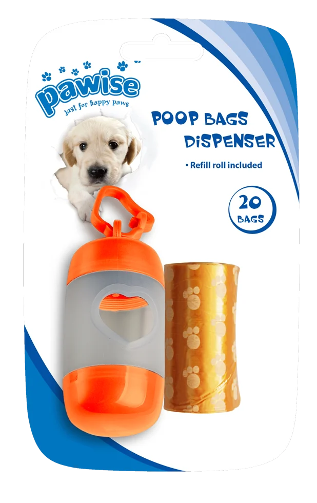 Kotbeutelspender mit 2 Rollen à 20 Beuteln, für Leine oder Hose – Pawise Poop Bag Dispenser – Bild 3