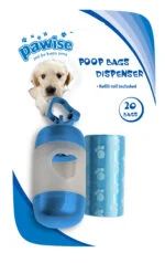 Kotbeutelspender mit 2 Rollen à 20 Beuteln, für Leine oder Hose – Pawise Poop Bag Dispenser – Bild 2