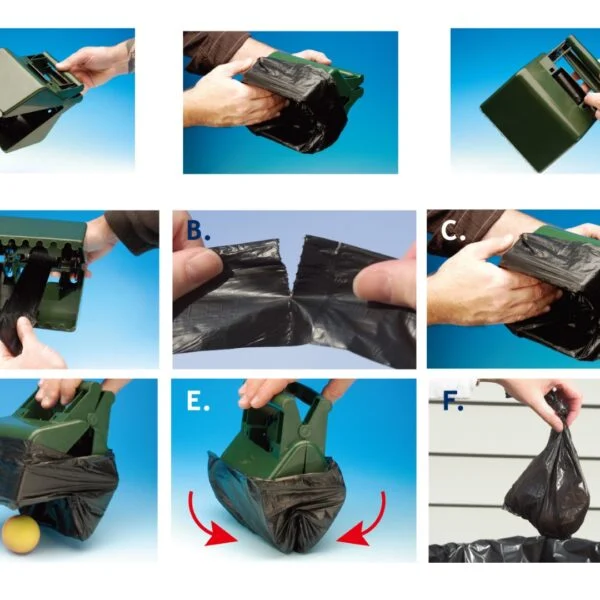 Hundekotschaufel für Gras und Gehwege, mit 12 Kotbeuteln, 13,6 x 19 cm – Pawise Waste Scooper