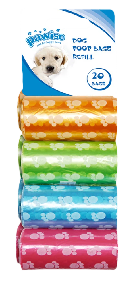 PAWI11598.png Kotbeutel Nachfüllpack, 8 Rollen mit 20 Stück – Pawise Refill Poop Bag 8-pack – Bild 1