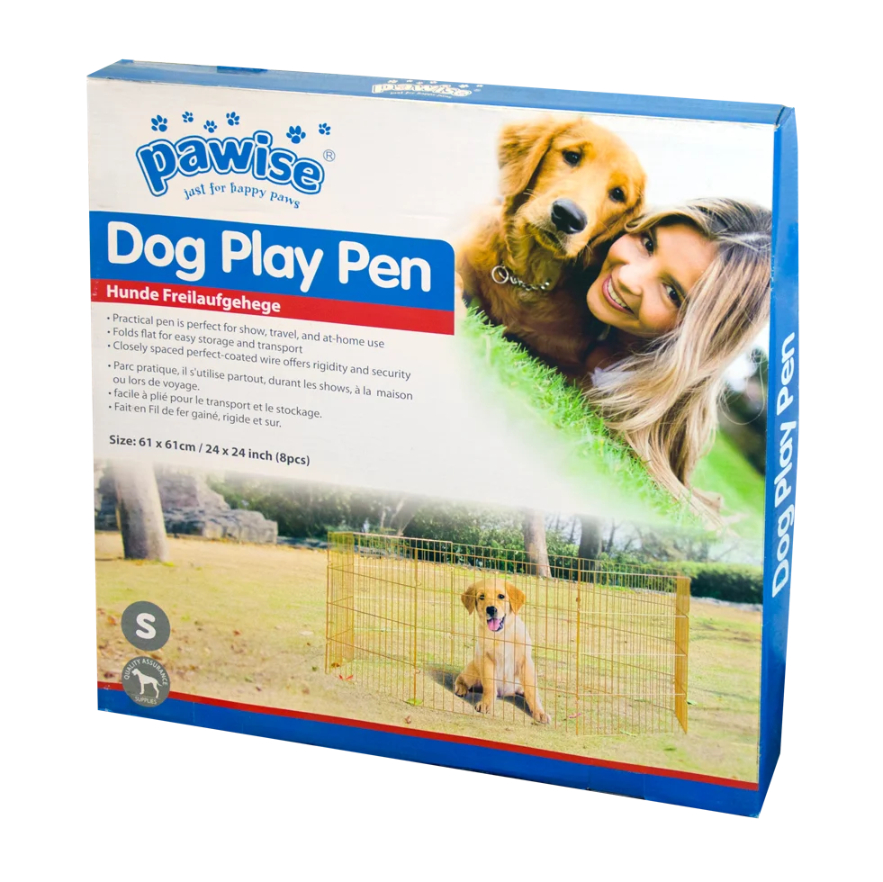 Zusammenklappbarer Hundeauslauf, 8 Paneele von 60 x 60 cm – Pawise Dog Play Pen S – Bild 1