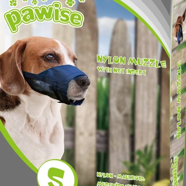 Hundenetz aus Nylon, verstellbar, schwarz, Größe XS – Pawise Adjustable Nylon Muzzle XS
