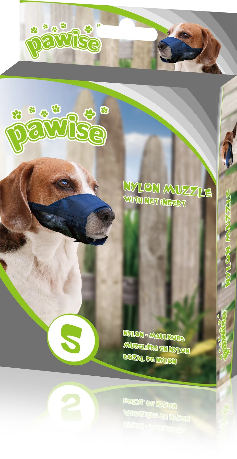 打印 Hundenetz aus Nylon, verstellbar, schwarz, Größe XS – Pawise Adjustable Nylon Muzzle XS – Bild 1
