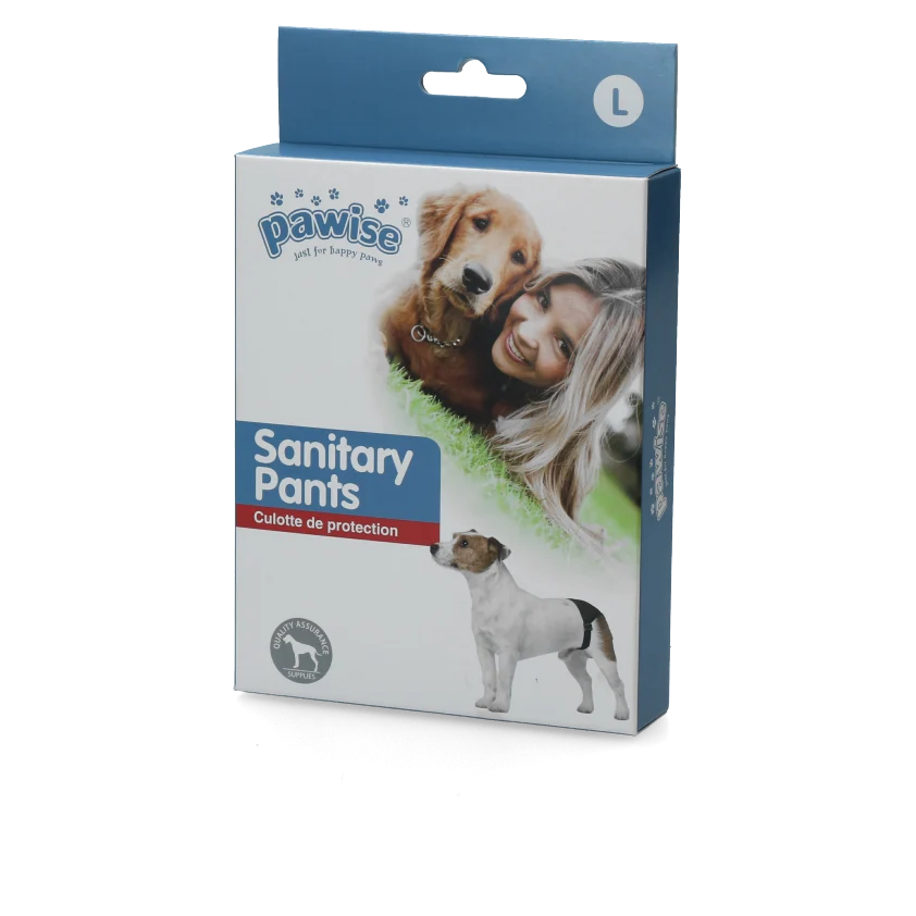 Läufigkeitshöschen für Hunde mit 1 Saugeinlage, Bauchumfang 40 bis 49 cm – Pawise Sanitary Pants L – Bild 1