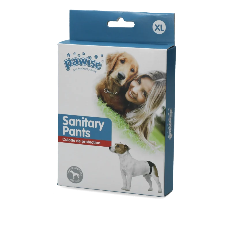 PAWI13034.png Läufigkeitshöschen für Hunde mit 1 Saugeinlage, Bauchumfang 50 bis 59 cm – Pawise Sanitary Pants XL – Bild 1