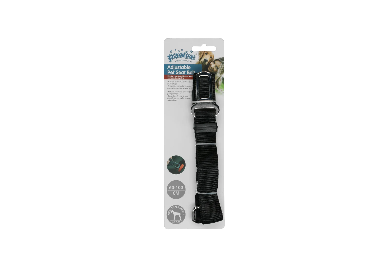 Verstellbarer Autogurt für Hunde, 60 bis 100 cm – Pawise Dog Safety Belt – Bild 1